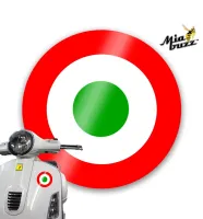 Italian Tricolore 100 mm Decal Badge roundel style