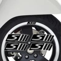 S style 4X Wheel rim decasl Black for Silver Rims for vespa GTS 300 Super Sport