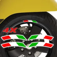 Wheel Rim Stickers for Vespa GTS with Italian Flag